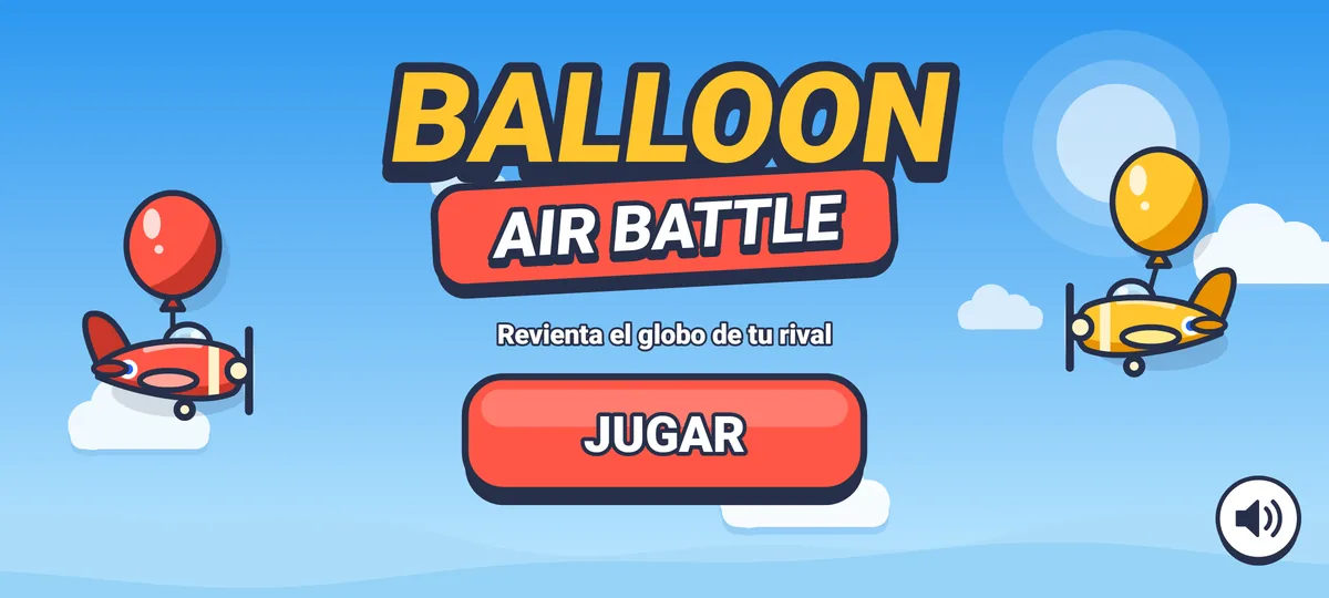 Menú principal de Balloon Air Battle en un celular Android
